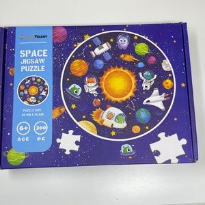 Flycatdiary Space Jigsaw Puzzle Round 25" Diameter 300 Pieces Ages 6 and Up
